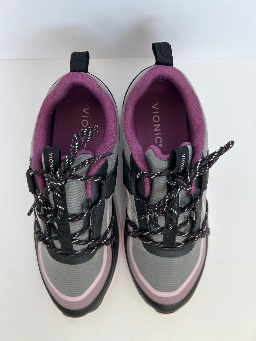 Vionic Austyn Womens Size 8 Black Purple Grey Athletic Comfort Walking Shoes